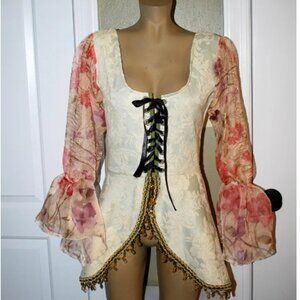 OOAK-Pirate Corset coat, Renaissance fair type jacket, fantasy costume, tailcoat